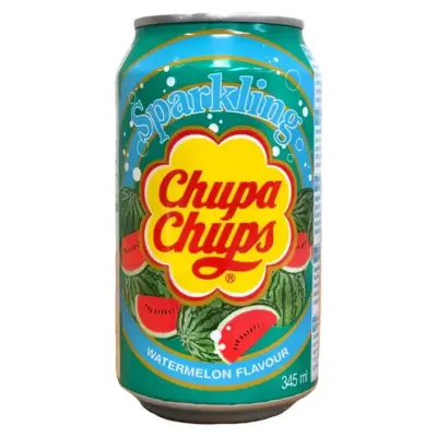 Напій газований зі смаком кавуна Chupa Chups Watermelon 345мл Корея