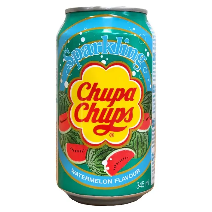 Напій газований зі смаком кавуна Chupa Chups Watermelon 345мл Корея