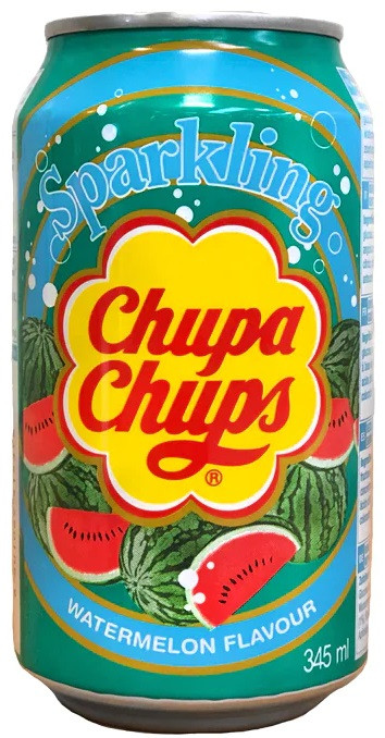Напій газований зі смаком кавуна Chupa Chups Watermelon 345мл Корея