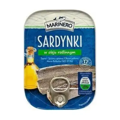 Сардинки в олії NIXE Sardynki w oleju roslinnym 110 г Польща
