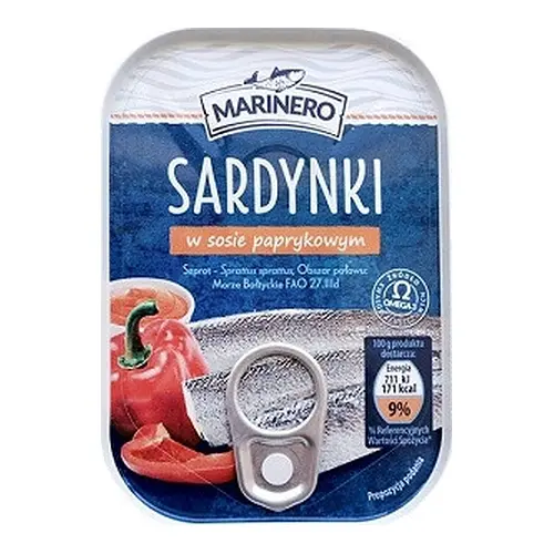 Сардинки у перцевому соусі Marinero Sardynki w sosie paprykowym 110г Польща