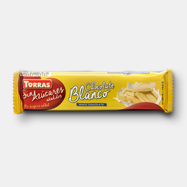 Шоколад білий Торрас БЕЗ ГЛЮТЕНУ БЕЗ ЦУКРУ Torras Blanco 30г Іспанія