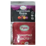 Червоний борщ (сухий продукт 6 порцій) 180 г + томатна паста 25% 70 г Руна Україна