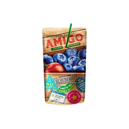 Сік Чорниця – Яблуко Amigo Blueberry та Apple 200 мл Македонія
