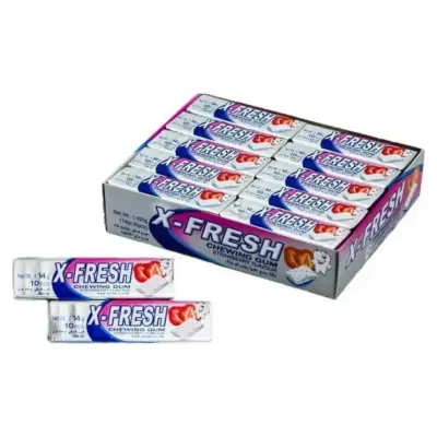 Жувальна гумка полуниця X-Fresh Chewing Gum Strawberry Flavour (10 подушечок) 14г Туреччина