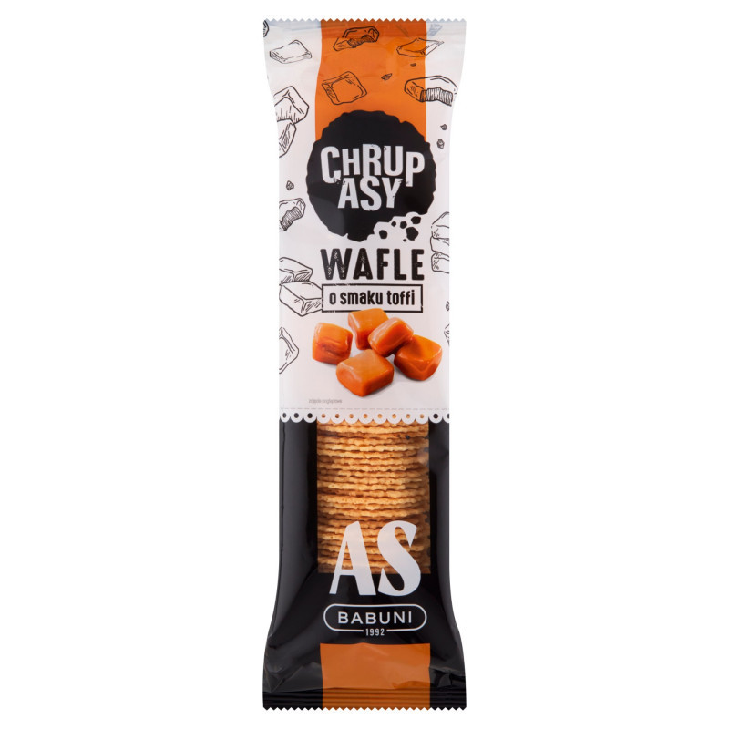 Вафлі зі смаком полуниці з вершками Chrup Asy Wafle o smaku Truskawki 90 г Польща