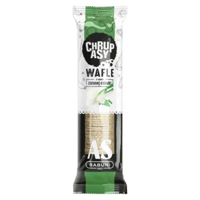 Вафлі зі смаком зеленої цибулі Chrup Asy Wafle o smaku Zielonej Cebulki 90г Польща