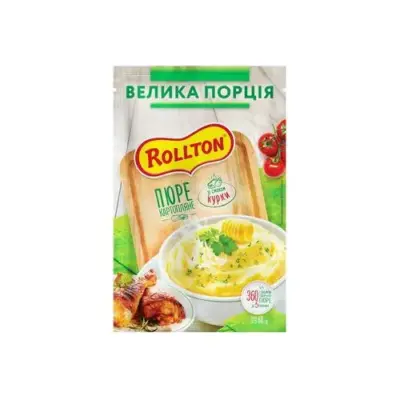 Картопляне пюре швидкого приготування зі смаком курки Rollton 60г