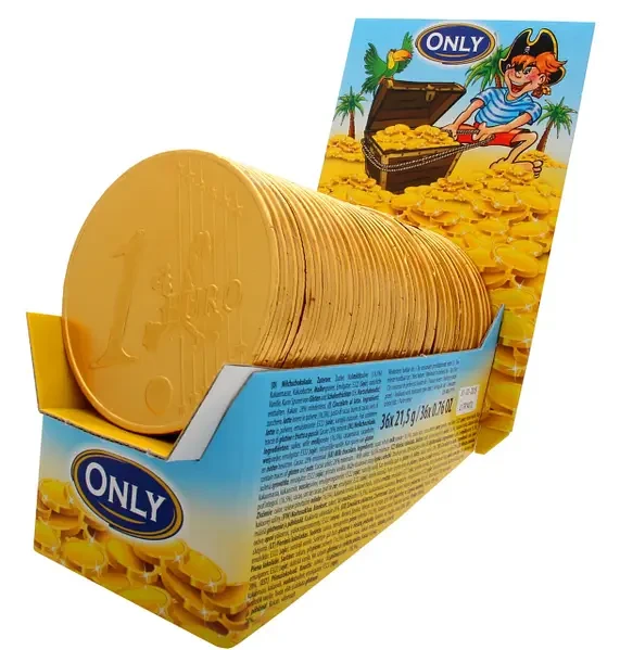 Шоколад молочний Євромонети Only 36x21.5г Австрія