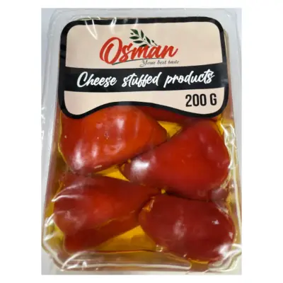Перець халапеня фарширований сиром у соняшниковій олії Osman Chees Stuffed products 200 г Туреччина