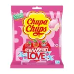 Цукерки на паличці три смаки полуниці Chupa Chups Strawberry 120 г Іспанія
