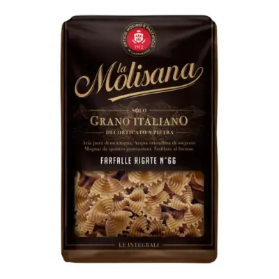Макаронні вироби цілозернові La Molisana solo Grano Italiano Farfalle Rigate No66 500 г Італія