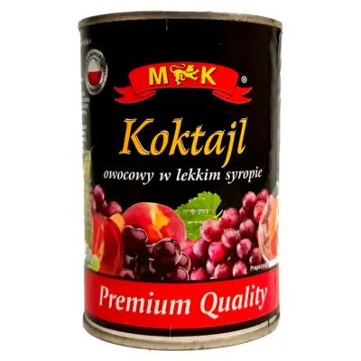 Фруктовий коктейль у легкому сиропі M&K Koktajl Owocowy w syropie 410 г Польща