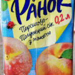 Сік Персиково-Полуничний з м'якоттю Добрий Ранок 0,2л