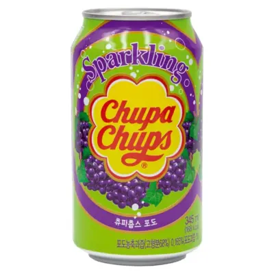 Напій газований зі смаком винограду Chupa Chups Grape 345 мл ж/б Корея