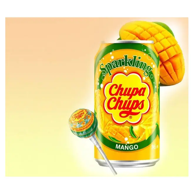 Напій газований зі смаком манго Chupa Chups Mango 345 мл ж/б Корея
