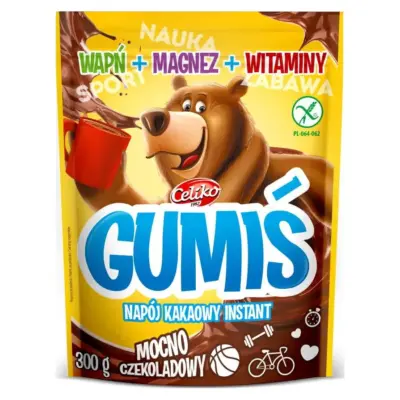 Какао-напій розчинний із вітамінами БЕЗ ГЛЮТЕНА Gumis CELIKO Польща 300 г
