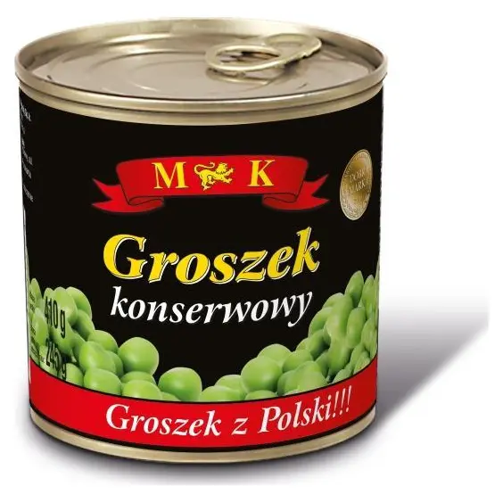 Зелений горошок консервований M&K 240/400 г Польща