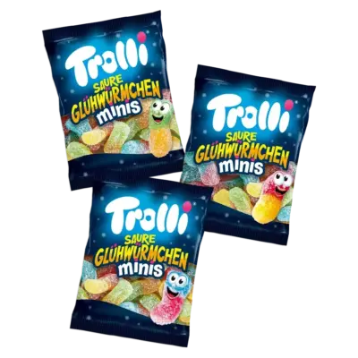 Желейні цукерки Кислі Світлячки Trolli Saure Gluhwurmchen 10 г Німеччина