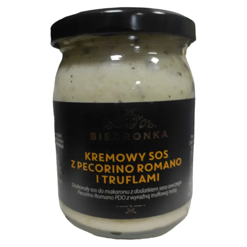 Соус вершковий із чорними трюфелями Biedronka Kremowy Sos z Pecorino Romano i Truflami 180г Польща