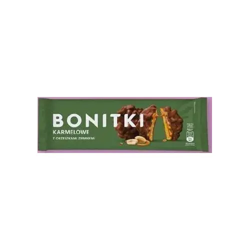 Печиво в молочному шоколаді з карамеллю й арахісом Bonitki Karmelowe z orzeszkami 140 г Польща