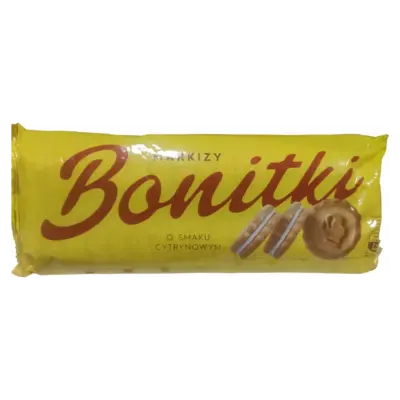 Печиво-сендвіч із лимонним смаком Bonitki Markizy o smaku cytrynowym 250г Польща