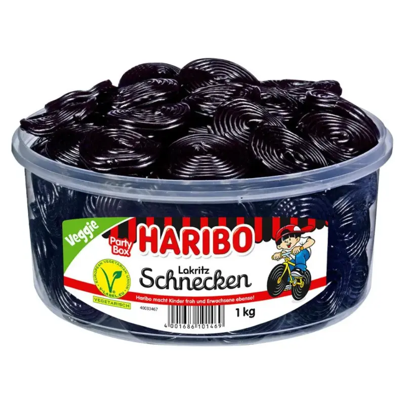 Желейні лакричні цукерки Равлика Haribo Lakritz Schnecken 200 г Німеччина