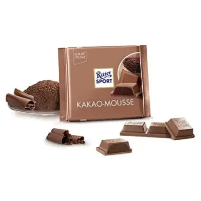 Шоколад з Какао-Мусс Ritter Sport KAKAO-MOUSSE Німеччина 100 г