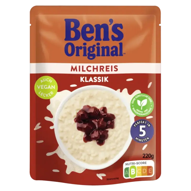 Пудинг рисовий класичний Vegan Bens Oroginal Milchreis Klassik 220 г Великобританія