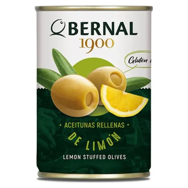 Оливки зелені фаршировані васабі БЕЗ ГЛЮТЕНА Bernal Aceitunas rellenas sabor wasabi 292/120г Іспанія