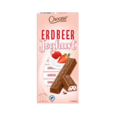 Шоколад молочний полуничний йогуром Erdbeer Joghurt Choceur 200 г Німеччина