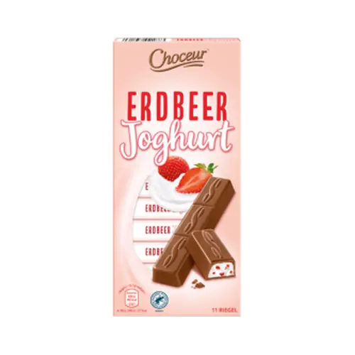 Шоколад молочний полуничний йогуром Erdbeer Joghurt Choceur 200 г Німеччина