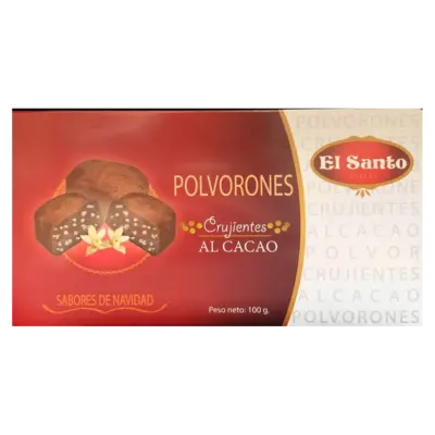 Печиво з мигдальним борошном, какао та хрусткими пластівцями El Santo polvorones crujientes alcacao 100 г Іспанія