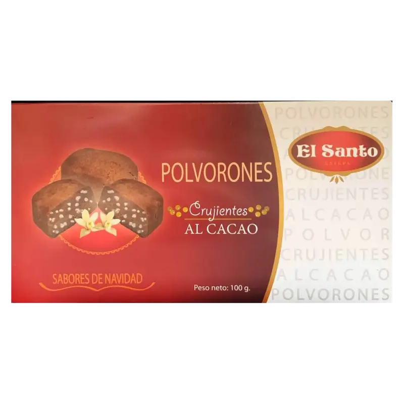 Печиво з мигдальним борошном, какао та хрусткими пластівцями El Santo polvorones crujientes alcacao 100 г Іспанія