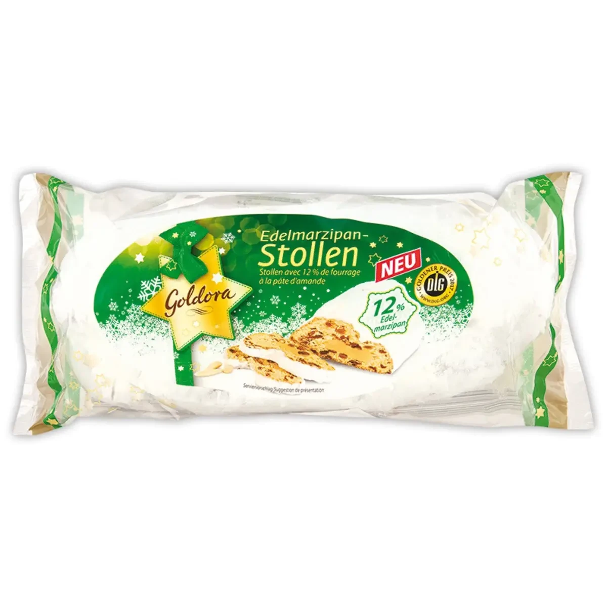 Різдвяний кекс (Штоллен) з марципаном і родзинками Goldora Stollen 200 г Німеччина