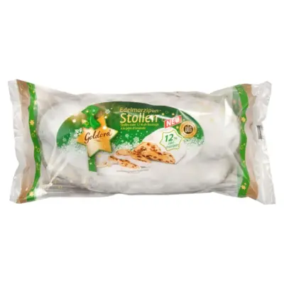 Різдвяний кекс (Штоллен) з марципаном і родзинками Goldora Edelmarzipan Stollen1кг Німеччина