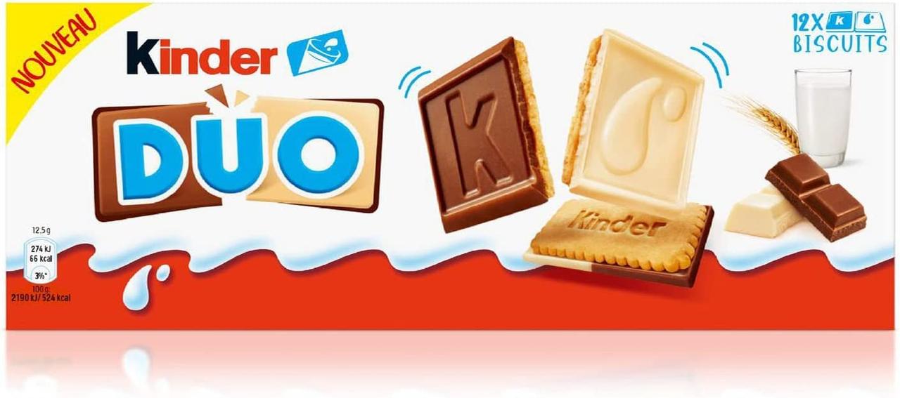Печиво з шоколадом Kinder Duo Biscuits 150 г Польща