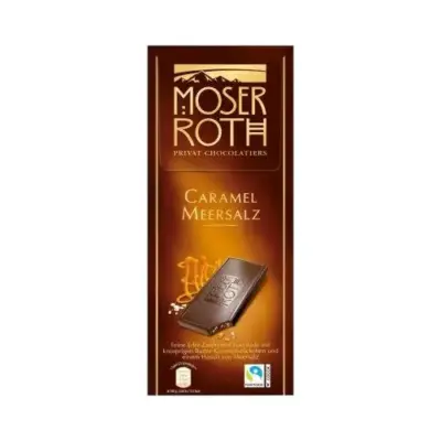 Шоколад чорний з морською сіллю та карамеллю Moser Roth Caramel Meersalz 125г Німеччина