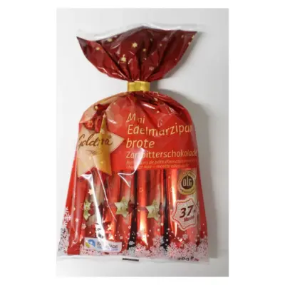 Марципан у чорному шоколаді Goldora Mini Edelmarzipan-brot Zartbitterschokolade 200 г Німеччина