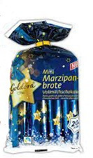 Марципан у молочному шоколаді Goldora Mini Edelmarzipan-brot Vollmilchschokolade 200 г Німеччина