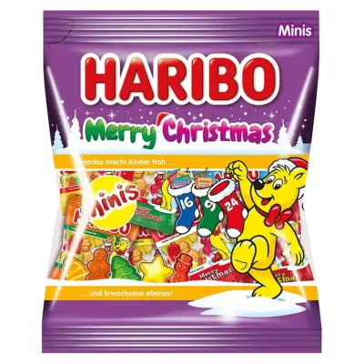 Желейні мініконфети Щасливого Різдва Haribo Mini Merry Christmas (24 пакетики) 250 г Німеччина