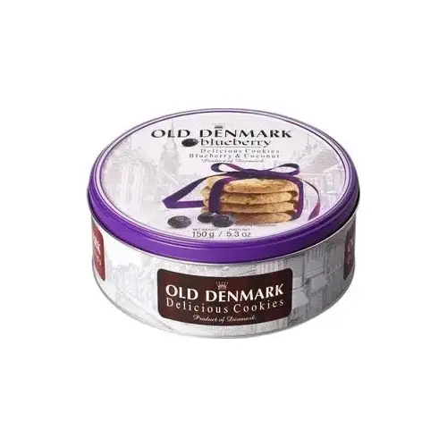 Печиво з чорницею та кокосом Old Denmark Blueberry в ж/б 150 г Данія