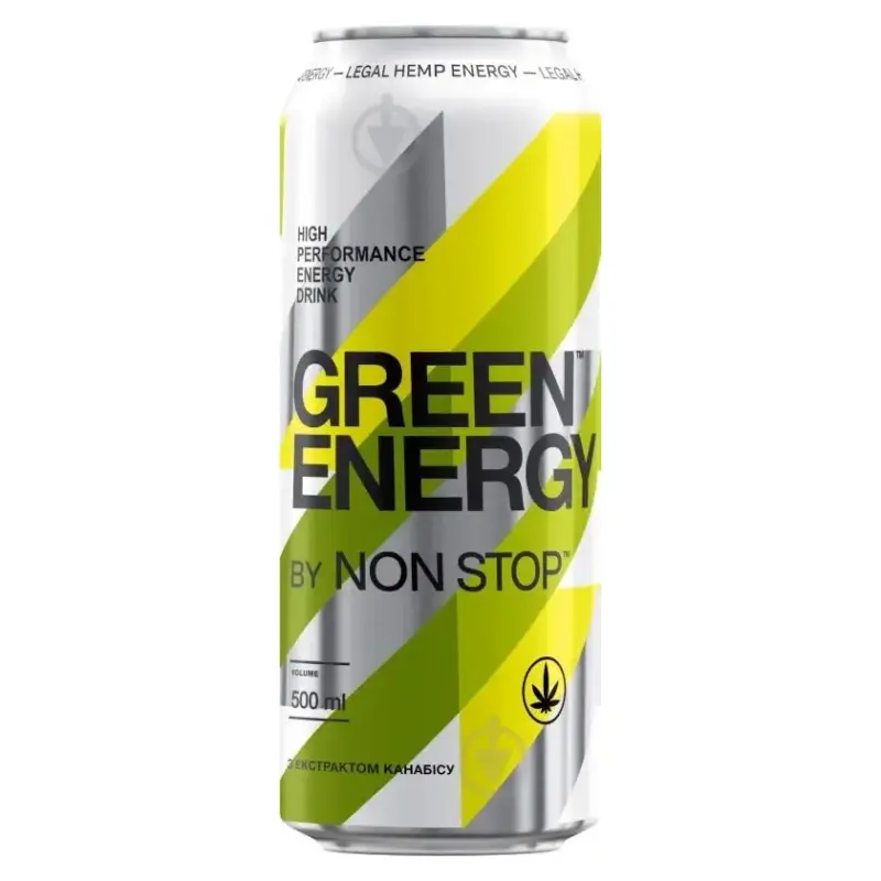 Енергетичний напій Non Stop Green Energy 0.5л Україна