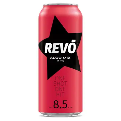 Енергетичний слабоалкогольний напій Revo Alco Energy Cherry 8.5% 0.5л Україна