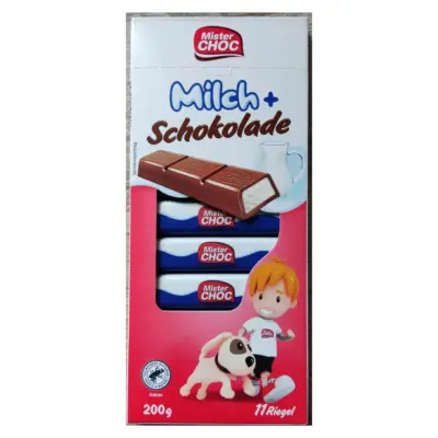 Шоколад молочний Milch Schokolade Mister Choc 200 г Німеччина