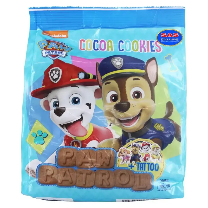 Печиво з какао Щенячий патруль Nickelodeon Paw Patrol + Tattoo 150 г Польща