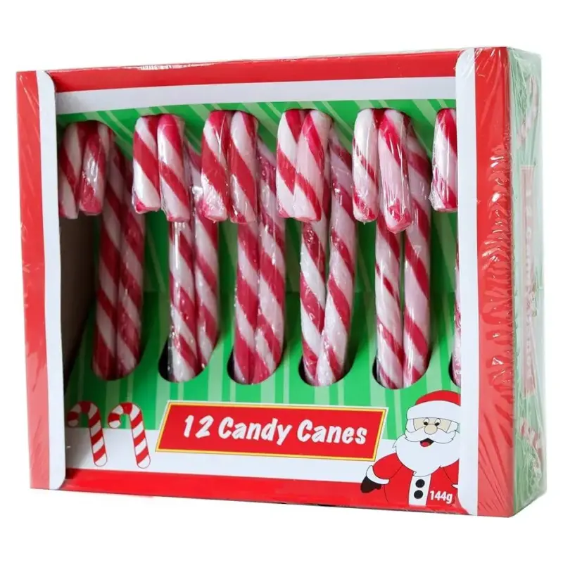 Льодяники Різдвяна Тростина БЕЗ ГЛЮТЕНУ Becky’s 12 Candy Canes (12×12г) 144г Нідерланди