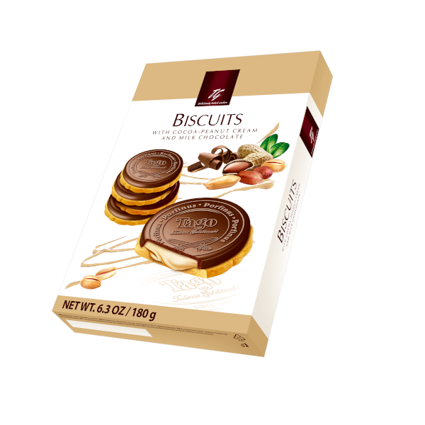 Крекер з арахісовим кремом у молочному шоколаді Tago Choco Crackers 123 г Польща