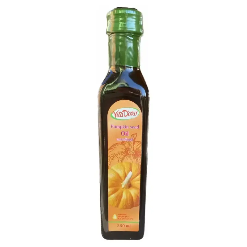 Олія Vita d’oro Pumpkin seed Oil гарбузова нерафінована 250мл.,Італія
