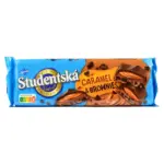 Чорний шоколад з карамеллю та печивом Studentska Caramel & Brownies 240г Чехія